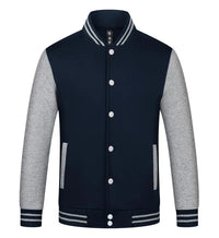 Mens Jacket Trend New Button Casual Coats Round Neck Baseball Uniform  Spring And Autumn Tide Brand Clothes Print LOGO LS-2211