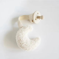 Baby Pacifier Clip Sherpa Star Moon Infant Newborn Pacifier Chain Silicone Nipple Soother Dummy Holder BPA Free Baby Accessory