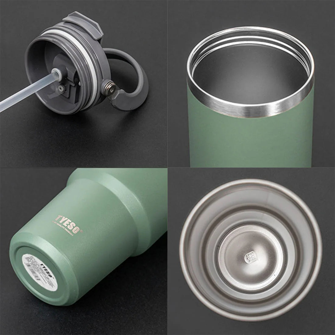 Tyeso Stainless Steel Coffee Cup Cold And Hot Double-layer Insulated Cup Tumbler Thermo Water Bottle Car Travel Mug Vacuum Flask