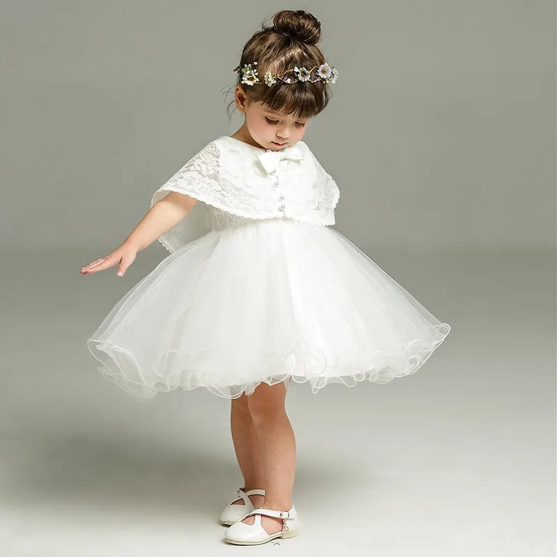 2pcs /Set Baby Girl Dress 3-24 Months Infant Formal Dresses For Birthday&Wedding Occasion Christening Gowns Baptism Clothes TS46