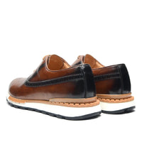 Men's Sneaker Shoes Genuine Cow Leather Oxford Brogue Luxury Designer 2-eyelet Lace-up Autumn Winter Daily Casual Shoes for Men