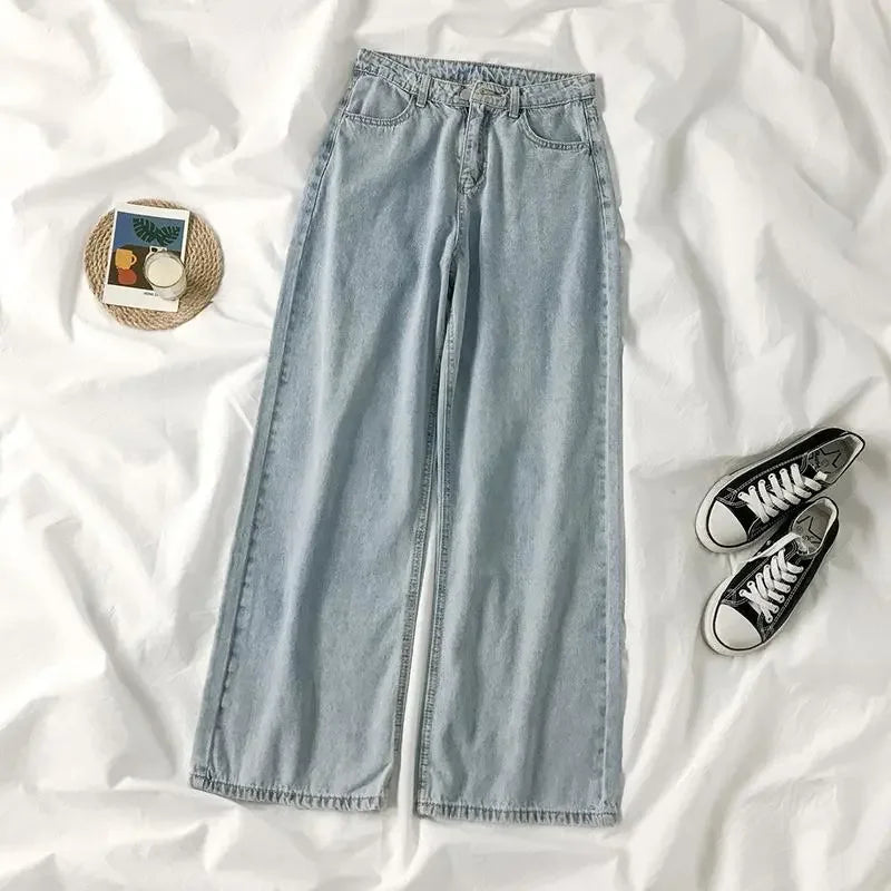 Japanese anime printing baggy jeans harajuku wide leg denim pants y2k men jean streetwear vintage couples trouser women clothing