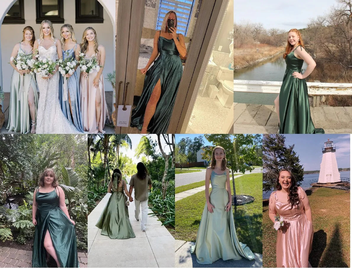 Spaghetti Strap Satin Prom Dresses Women Long Elegant Mint Green Backless Burgundy A-line Maxi Evening Party Gowns Vestidos Gala