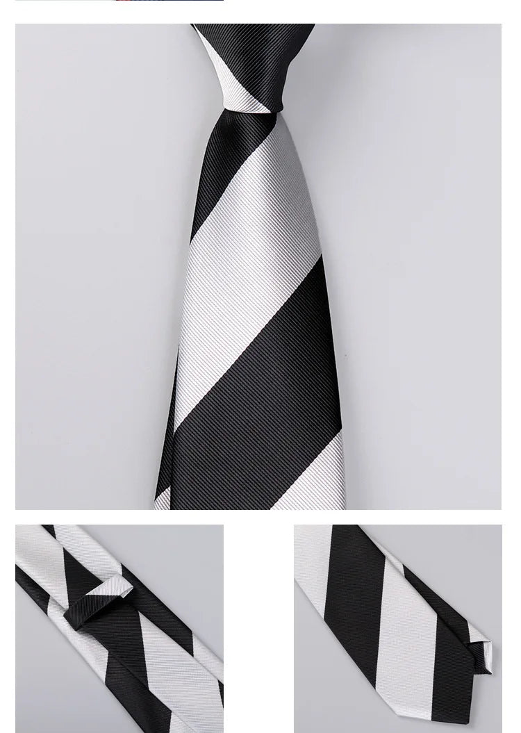 Men's Fashion Silk Tie 8cm Striped Novelty Necktie Blue Green Orange Color Ties For Men Floral Party Ties Wedding Business Gift