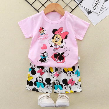 Summer Infant Newborn Short Sleeves girls Clothes Suits Tops + Pants Baby Toddler girls Clothing Sets Kids Children Girl Outfits