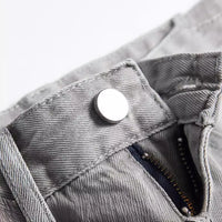 Jeans Boys Straight Ripped Children Washed Distressed Pockets Stretch Casual Denim Trousers Big Kids Streetwear 2025 Hole Pants