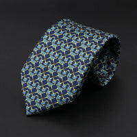 New High Quality Soft Silk Ties 51Colors Fashion 7.5cm Geometric Pattern Necktie For Men Wedding Business Meeting Suit Gravata