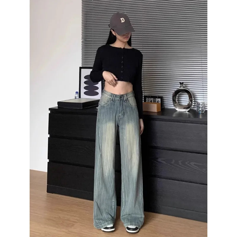 Jean Jeans Wide Women's Pants Jorts Cargo Pants Woman Low Rise Jeans Shoujo Girl Style Women's Spring Clothes Coquette Baggy Y2k