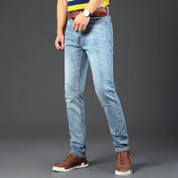 Classic Business Casual Jeans Men 2025 New Fashion Retro Slim Stretch Denim Trousers Male High Quality Luxury Pants Men Clothing