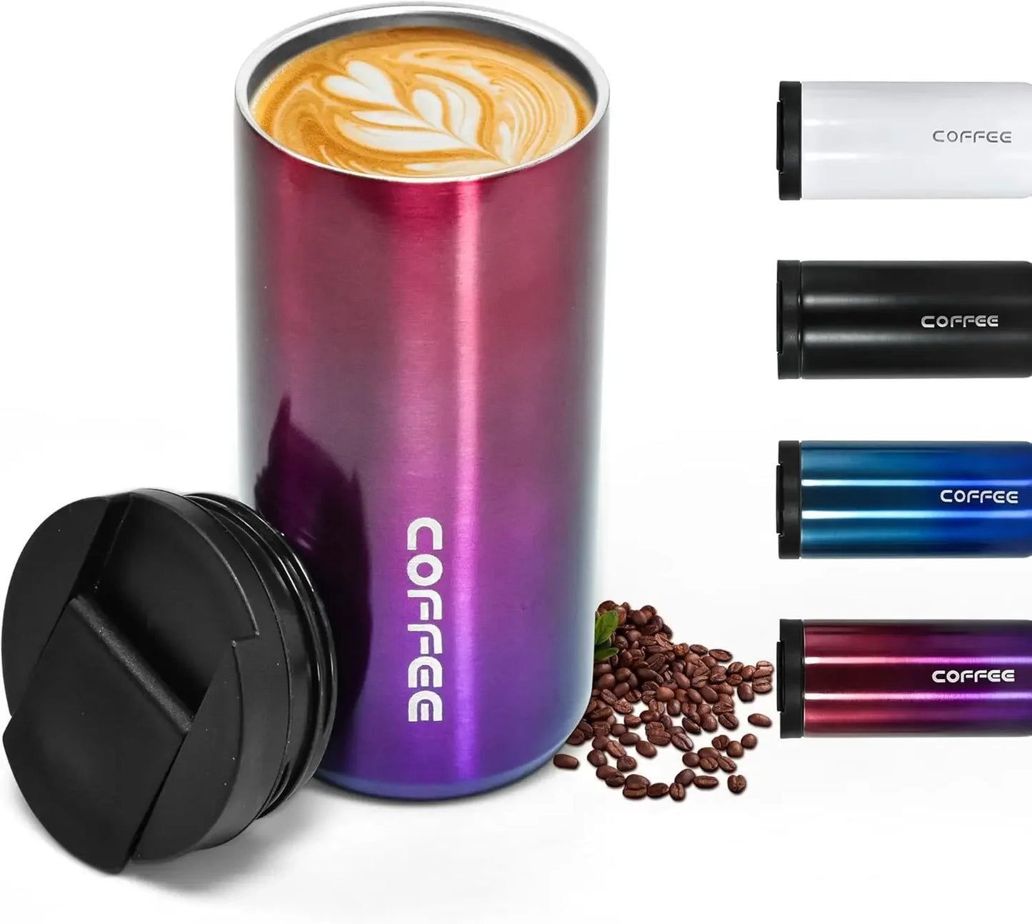 400ML Stainless Steel Coffee Cup Travel Thermal Mug Leak-Proof Thermos Bottle Tea Coffee Mug Office Business Style Thermos