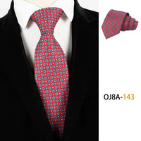 Fashion 8CM Mens Necktie Print Patterns Classic Neck Ties For Man Groom  Handfeel Polyester Necktie Business Wedding Accessories