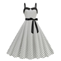 Elegant Women Pink Polka Dot Dress Summer Robe Hepburn 1950s 60s Vintage Sexy Halter Rockabilly Retro Party Dresses 2026 Vestido