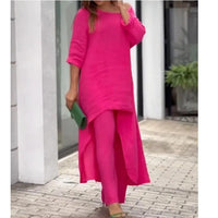 Summer Cotton Linen Casual Home 2 Piece Set For Women 2025 Fashion White Long Sleeve Shirt And Shorts Two Piece Sets Tracksuit