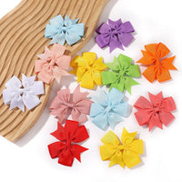 20/40Pcs Sweet Random Candy Color Bow Hair Clip Set for Baby Girls Cute Ribbon Hairpin Kids Headwear Kids Hair Accessories Gifts