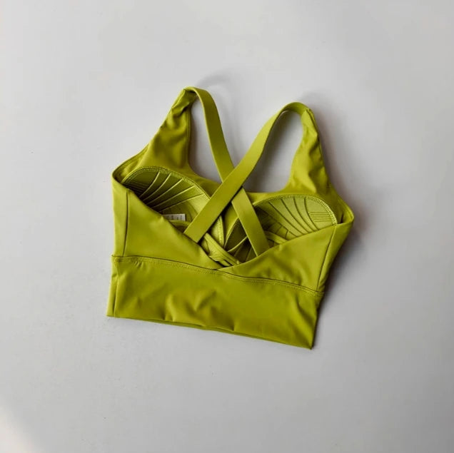 Women's High-Intensity Shock-proof All-in-one Sports Bra for Running Yoga Fitness Professional Huddle Top for All Seasons