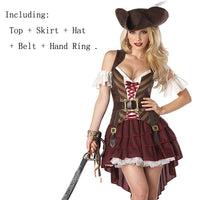 2023 Carnival Halloween Caribbean Pirates Costume Captain Huntress Clubwear Play Suit Cosplay Fancy Party Dress 20