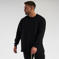 Oversized Loose Long Sleeve T Shirt Mens Fashion Streetwear Hip Hop Fitness T-shirt Spring Plian Gym Clothing Workout Tshirt