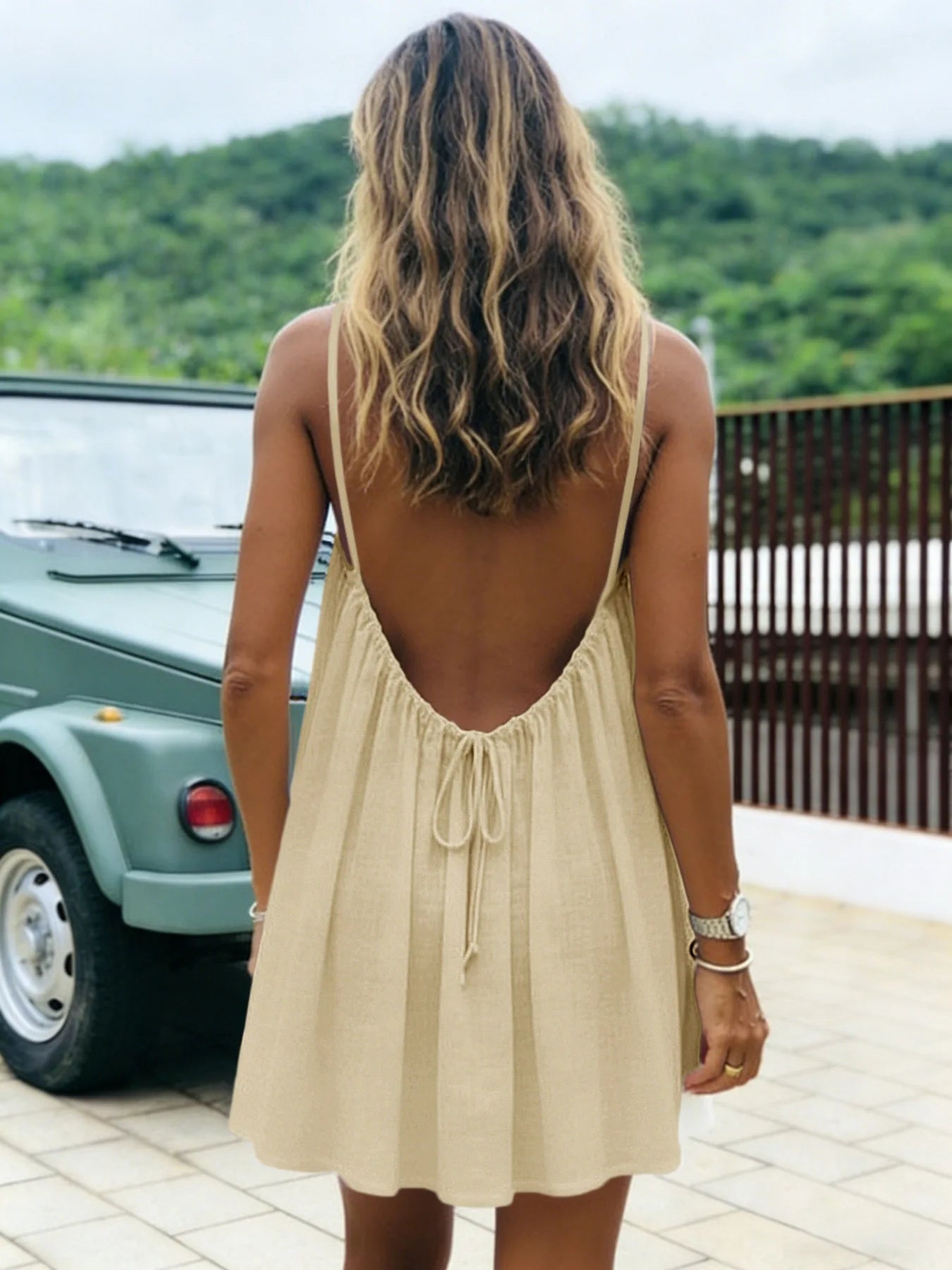 New Women's Off-Shoulder Loose Dress Pure Color Strap Casual Fashionable Summer Gown Cross-Border Loose Fit Maxi Dress
