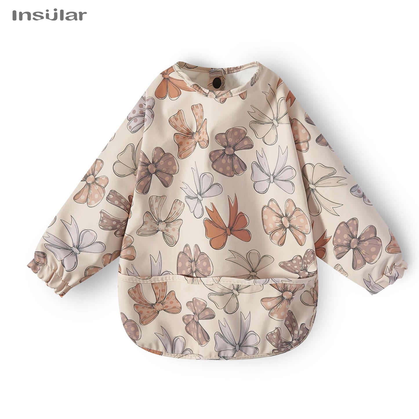 New Baby Bib with Pocket for Feeding Accessories Bibs for Children Waterproof Long Sleeve Bibs Aprons with Long Sleeve