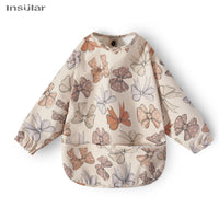 New Baby Bib with Pocket for Feeding Accessories Bibs for Children Waterproof Long Sleeve Bibs Aprons with Long Sleeve