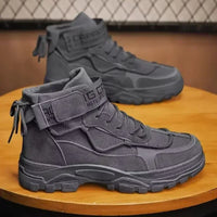 Men's Platform Boots Fashion Desert Boots New Comfortable Non-slip Hiking Shoe High Top All-match Work Boots Bota Masculina