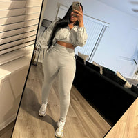 Weird Puss Women Tracksuit 2 Piece Set 2024 Autumn Casual Zip Thin Drawstring Jacket+Leggings Matching Streetwear Sporty Suit