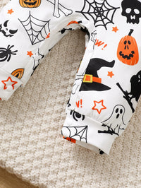 Winter  0-1  Years  Old   Infant  Baby  Boys  Halloween  Elements   Long   Sleeved   Jumpsuit