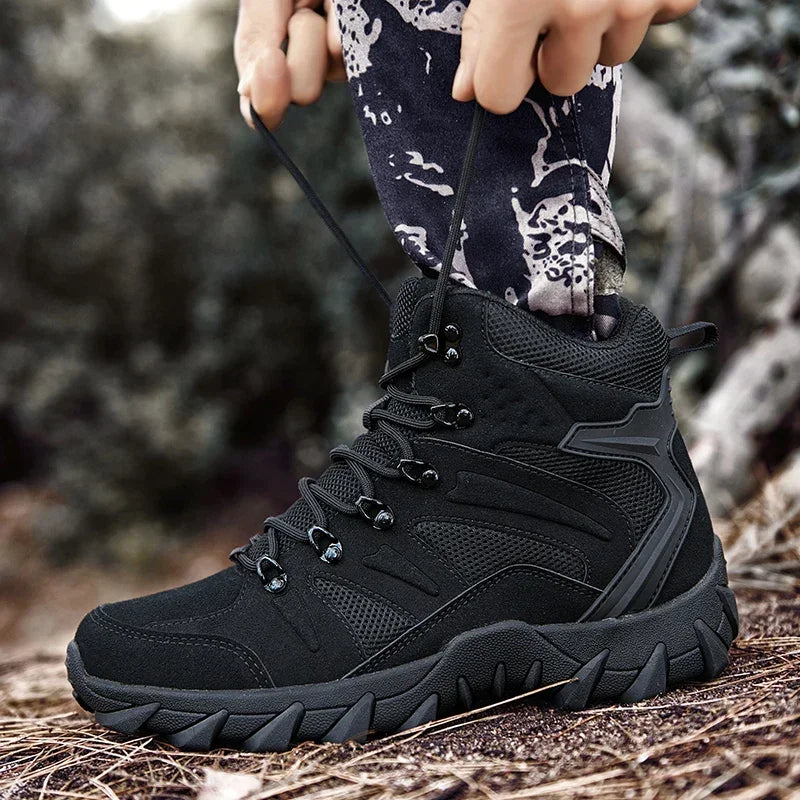 Men High Top Boots Outdoor Hiking Boots Desert Boots Outdoor Work Safty Shoes Boots Ankle Shoes Men's Sneakers