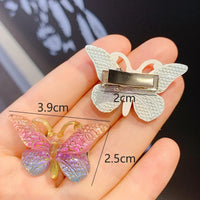 5pcs/set Butterfly Hair Clips Sweet Women Gradient Small Hairpins Mini Baby Girls Cute Colors Barrette Headwear Hair Accessories