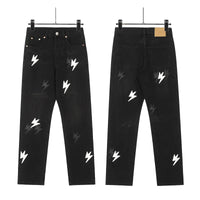 Spring Summer New Fashion Casual Hip Hop Softened Denim Straight Leg Pants High Street Men Women Loose Comfortable Jeans