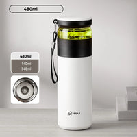 GIANXI 480ML Stainless Steel Cold Insulation Coffee Cup With Lid Household Ceramic Liner Water Bottle Kitchen Thermos Bottle