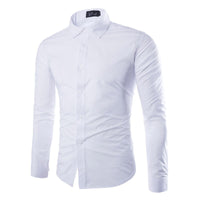 Mens Casual Shirts 2022 Single Breasted Mens Slim Fit Dress Long Sleeve Shirts Soild Male Social Shirts Designer Chemise Homme