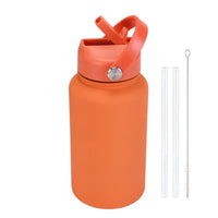 PuraCool Custom Water Bottle 650ml/22oz Insulated Thermos Personalized Tumbler Flask with Straw