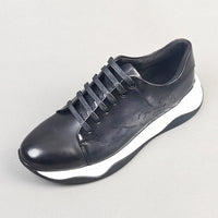 Luxury Handmade Genuine Cowhide Leather Casual Oxfords Mens Dress Shoes Height Increasing Lace-up Flat Sneakers for Men