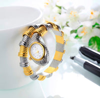 GEEKTHINK Bling Rhinestone Fashion Brand Quartz Watch Bracelet Women Ladies Snake Dress Watch Bangle Diamond Ornament