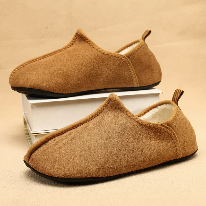 Winter Cotton Shoes Men Warm Slip on Lightweight Slippers Women Plush Bedroom Home Cotton Loafers Unisex Winter Warm Shoes