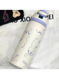 Niebieska butelka termiczna z gradientem, wytrzymały, pogrubiony kubek termiczny na Walentynki, Boże Narodzenie, prezent urodzin