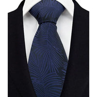 Luxury Men's Necktie 8cm Navy Blue Color Tie Jacquard Neck Ties for Man Business Wedding Party Gift