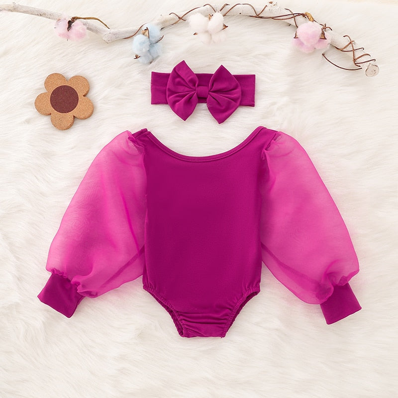 Autumn Newborn Infant Girl Clothes  Fashion Lovely Long Sleeve Bodysuit