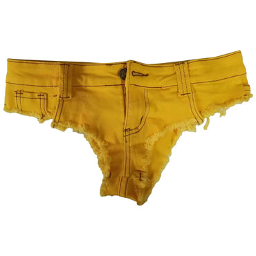 Fashion Sexy Holiday Beach Shorts Denim Thongs For Beach Summer Holiday Wear For Ladies Hot Pants Mid Waist Female Clothes