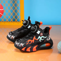 A pair of children's four-season leather high-top basketball shoes, wear-resistant basketball shoes, size 28-39，JT-2825