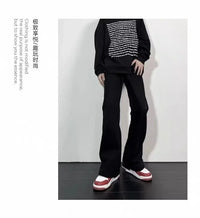 Black Jeans Men Casual Simple All-match Flare Sleeve Handsome Streetwear Daily Fashion Stretchy American Style Pantalon Homme