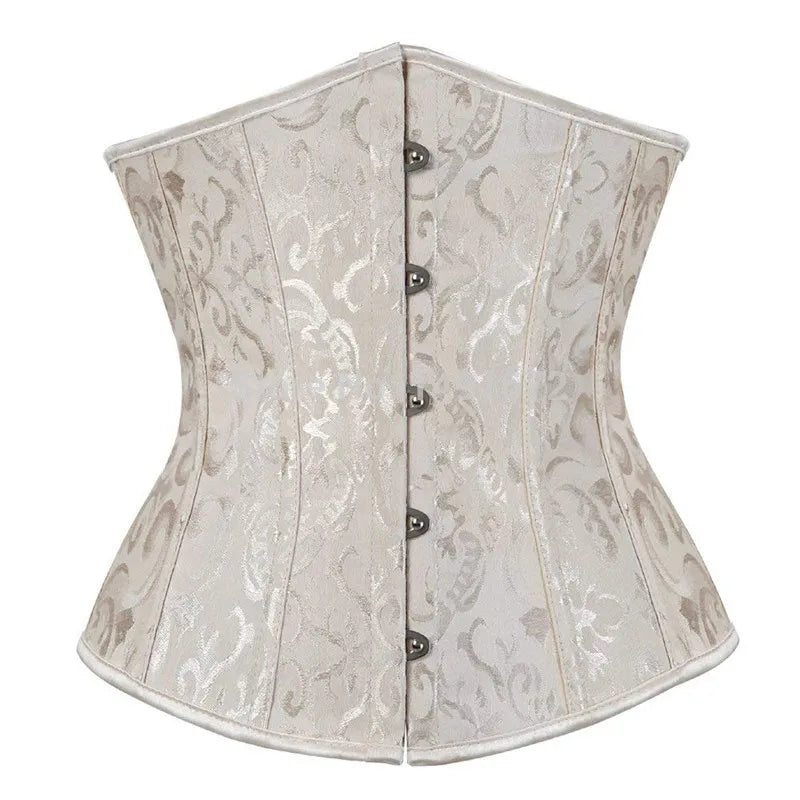 Pink Corset Underbust Top Wome Plus Size Waist Cincher Sexy Gothic Corpete Corselet Fashion Black White Red Blue Rose