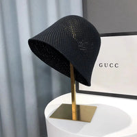 New Summer Beach Solid Wide Brim Bucket Hat For Women Hollow Breathable Sunshade Outdoor Girls Travel Panam Fisherman Cap Gift
