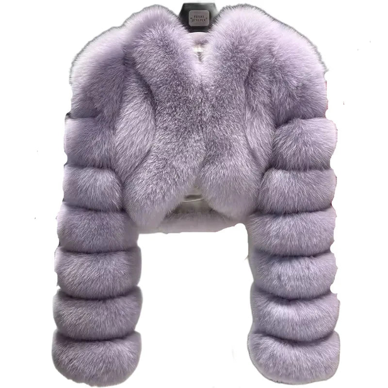 Warm Faux Fur Coats Women Short Overcoats Loose O Neck Long Sleeves Covered Button Straight Work Y2k Casual 2025 Autumn Winter