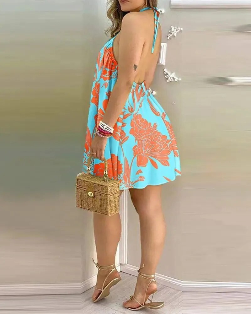 Summer Print, 2023, Straps, Baggy Dress