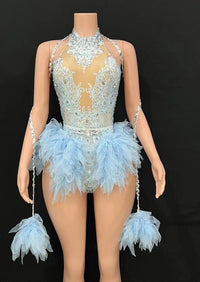 Bar ds Korean women's club nightclub pink diamond conjoinedgogo sexy hot dance interactive Kpop costume set X007