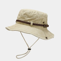 Ethnic Style Retro Drawstring Fisherman's Hat Female Summer Outdoor Sunscreen Shading Mountaineering Hat Male Western Cowboy Hat