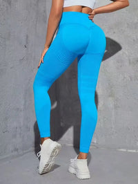 Women High Waist Yoga Pants Seamless Slim Leggings Sexy Lines Lifting Buttocks Sports Tight Pants High Elastic Gym Pants