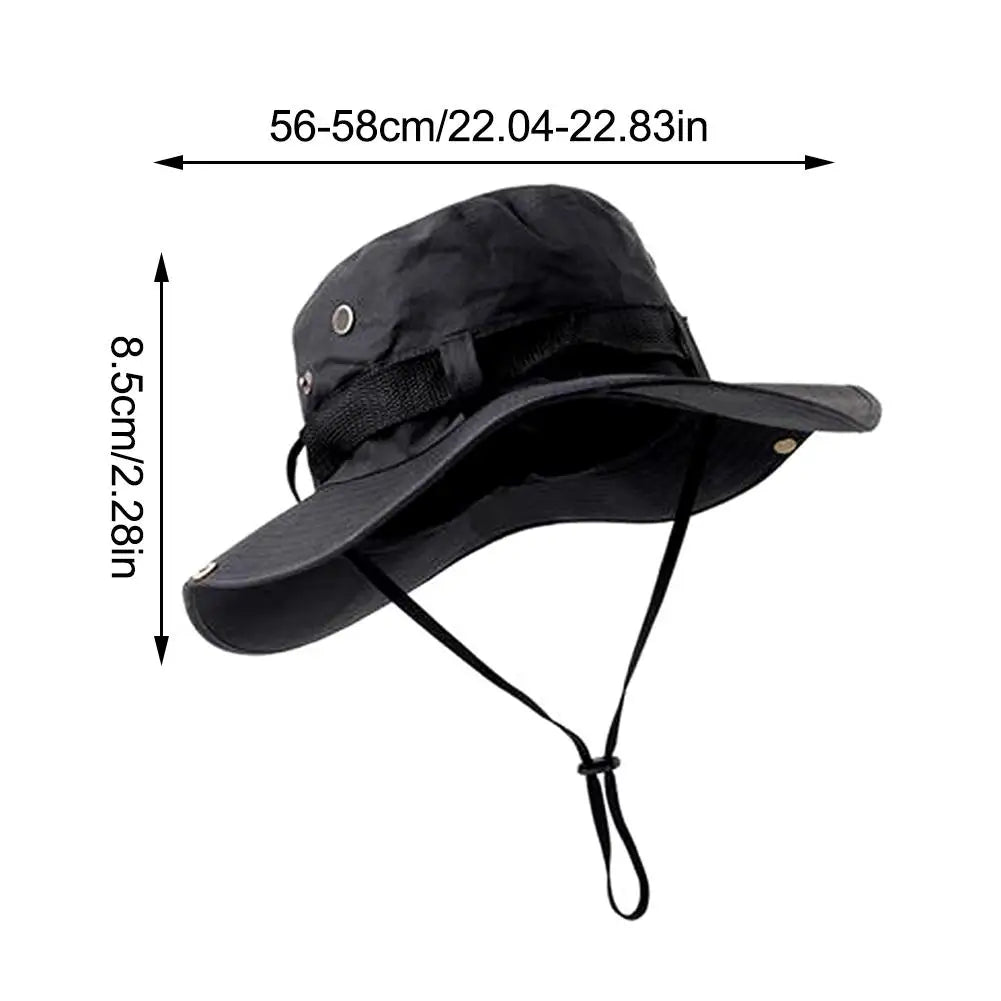 Wide Brim Sun Hat UV Protection Bucket Cap For Hiking Camping Fishing Men Women  Hiking Fishing Climbing Oversized Safari Bucket